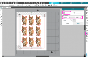 Adding an offset to add a white border around the cat images
