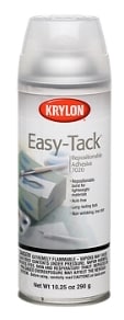 A spray can of Krylon Easy-Tack Adhesive