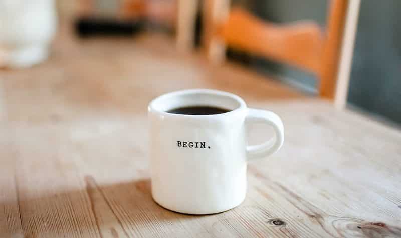 A custom coffee mug