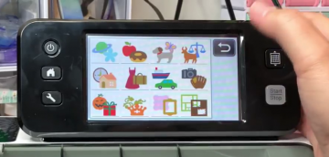 There are hundreds of designs accessible on the Scan N Cut 2 touchscreen.