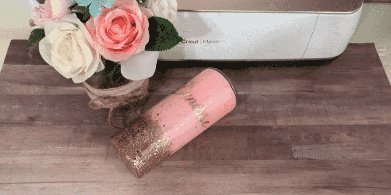 Finished epoxy glitter tumbler