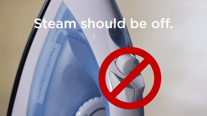 Don't use any steam for applying HTV.