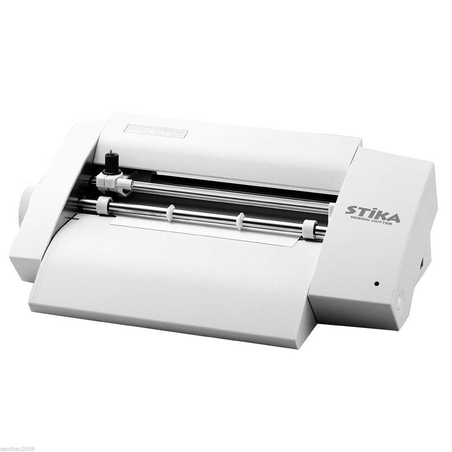 The Stika SV-15 from Roland is a small, white machine that can easily fit on a desk.