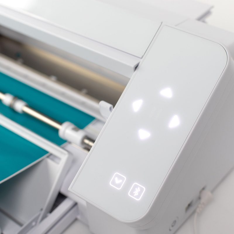 A close-up of the Silhouette Cameo's touch interface