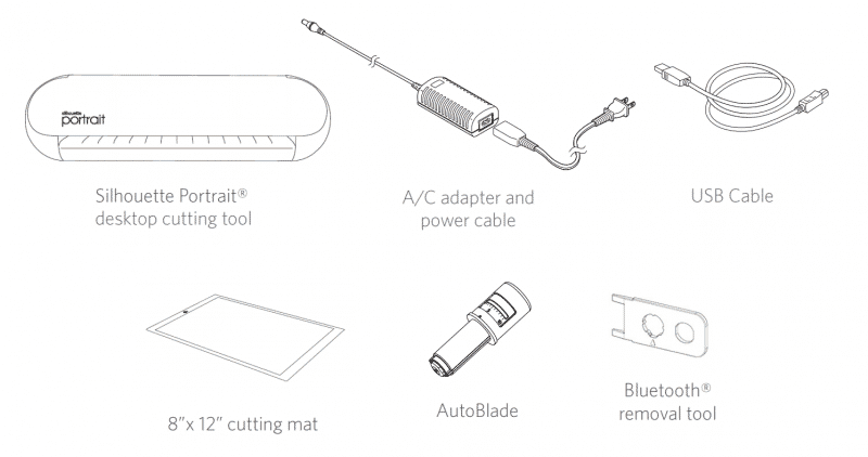 Diagram of what is included with the Portrait 2