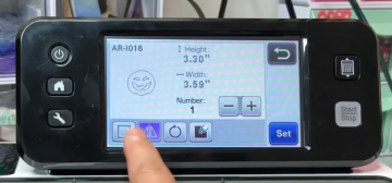 You can edit directly on the Scan and Cut touchscreen.